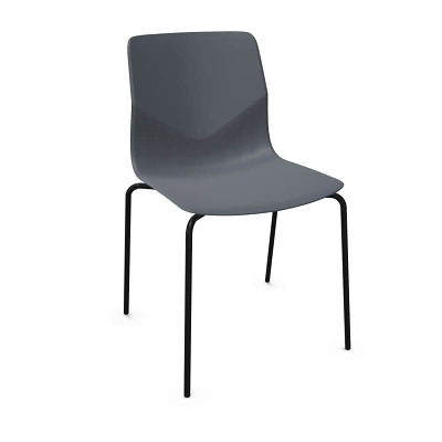 Kantinestol FourSure 44 antracit skal/sort stel