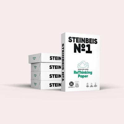 Kopipapir Steinbeis No.1 A4 80g 100% genbrugs papir pk /500
