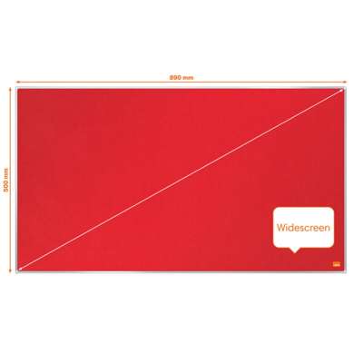 Opslagstavle filt Impression Pro Widescreen 890x500mm rød
