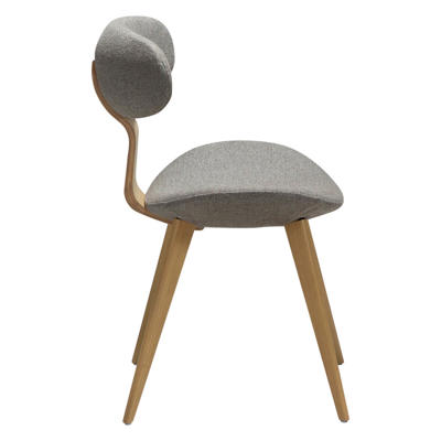 Stol Buckle Pebble Earth boucle stof /hvidvasket eg stoleben