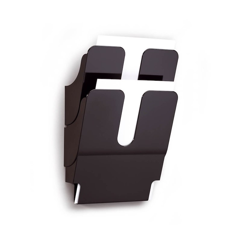 Brochureholder Flexiplus 2 A4 høj sort