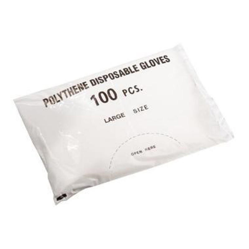 Handske engangs str L LDPE pk./100