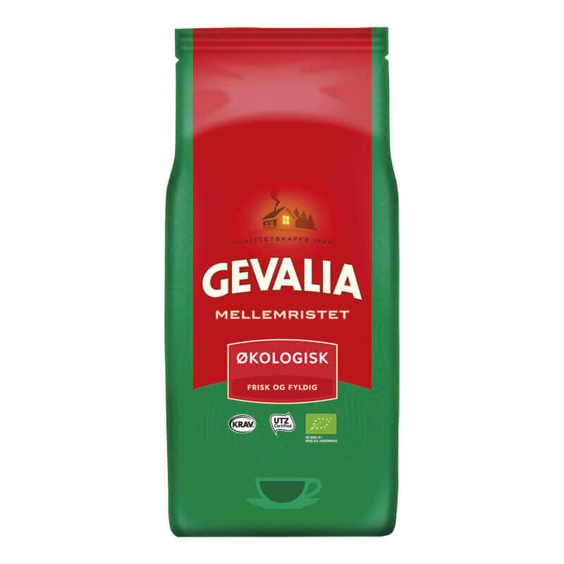Kaffe Gevalia Økologisk Rainforest 400g 16ps/kart.