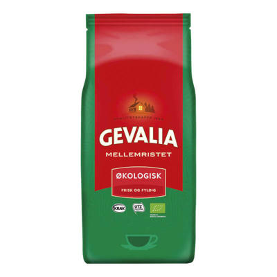 Kaffe Gevalia Økologisk Rainforest 400g 16ps/kart.