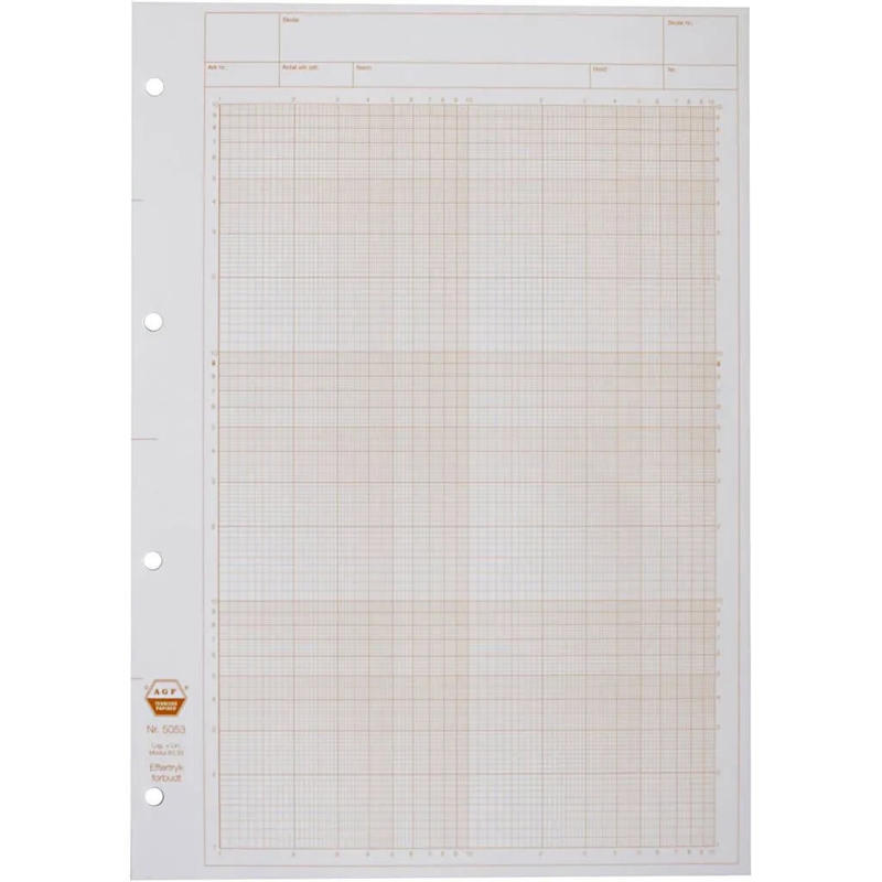 Logaritmepapir hvid dobb. A4 pk./500