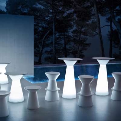 Havebord m/lys Gaber Roller H110 ø60 LED