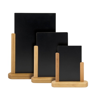 Bordskilt Securit kridt tavle træ A4