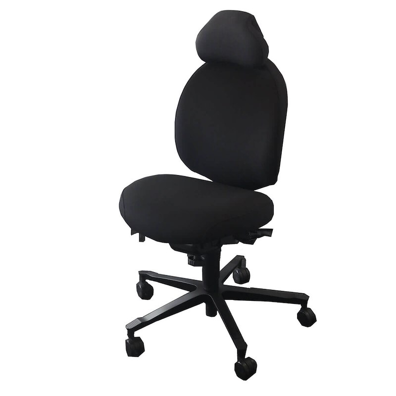 Kontorstol Malm R4 M Dux sæde sort kryds sort Select m.nakke