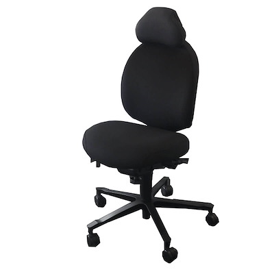 Kontorstol Malm R4 M Dux sæde sort kryds sort Select m.nakke