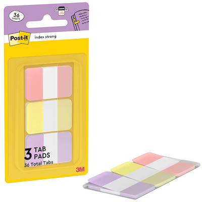 Indexfaner Post-it strong 686-3SUN pink, gul, lilla