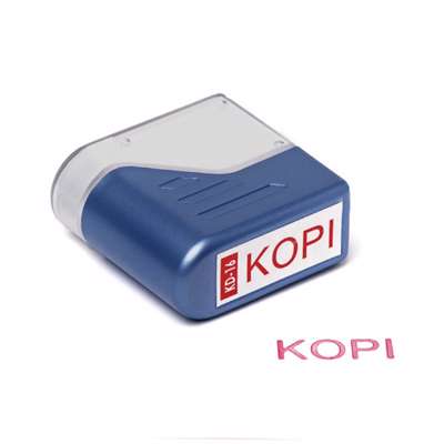 Stempel Deskmate Kopi rød tekst