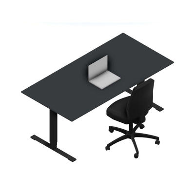 Hæve-sænkebord Dencon 11798 1800x900 sort stel antr. lam pl