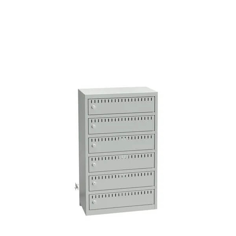 Ladeskab Sono B550 t/ cykel batterier 6 rum væg grå