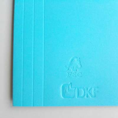 Mappe DKF nr. 103 A4 m/1 klap 801033, blå