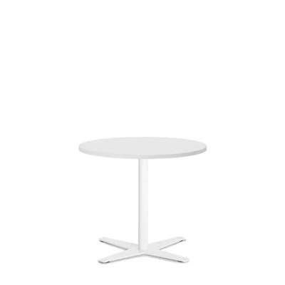 Bord Sono Amy Ø650mm H582mm, Hvid laminat Hvid stel