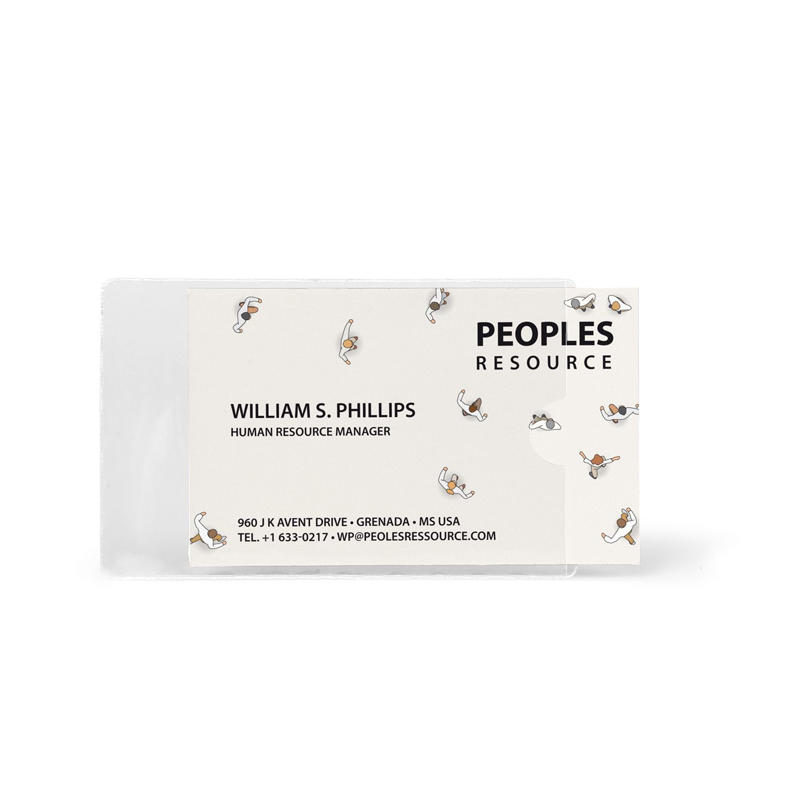 Visitkortlommer 60x95mm selvk. åben i kort side 100stk