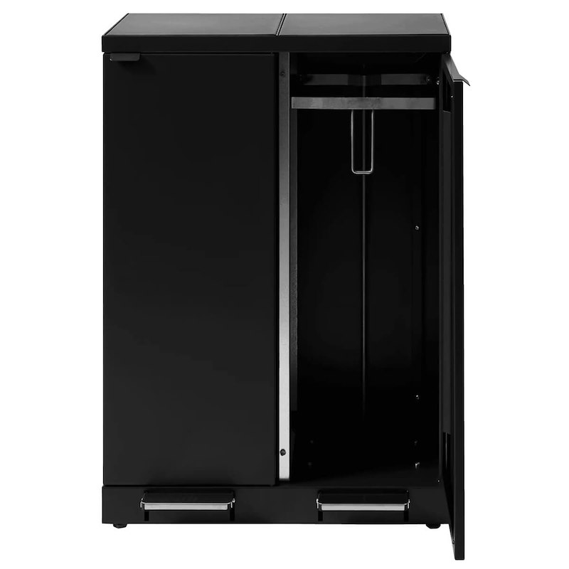 Affaldssystem affaldssortering Bica 975 2x65L, m. fodp. sort