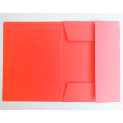 Mappe DKF nr. 125 A4 m/3 klap 801208, rød