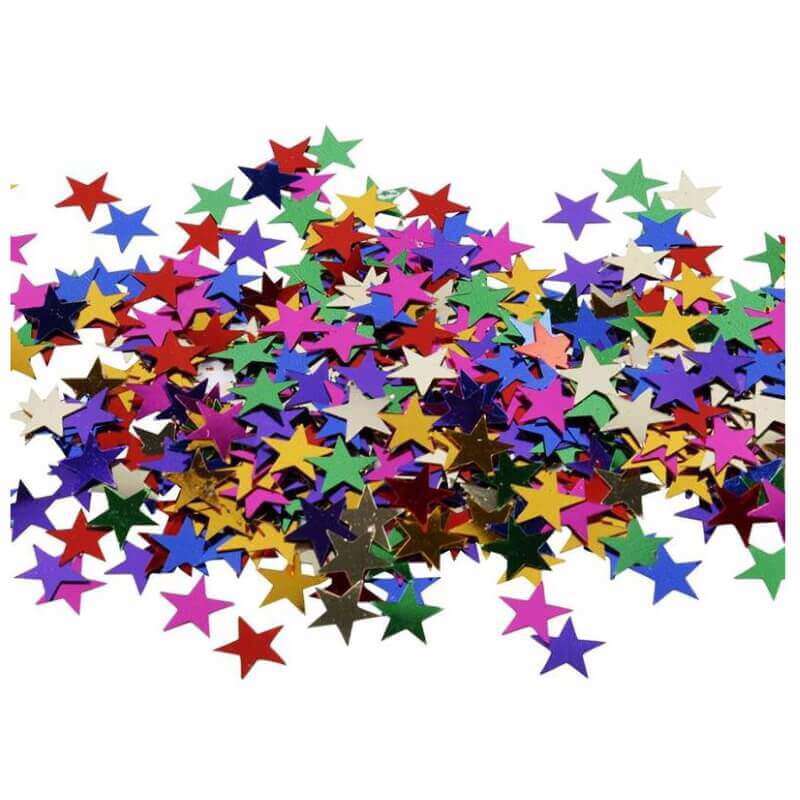 Pailetter Creas 10mm stjerner ass. farver 250g