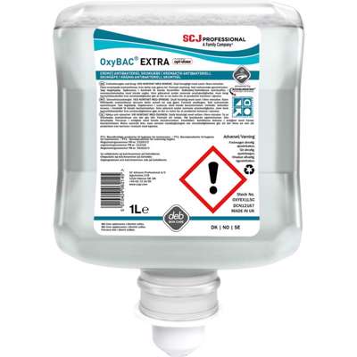 Skumsæbe Deb Oxybac Extra refill 1L