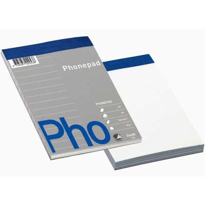 Telefonblok perforeret lin. A7 60g 50bl/stk