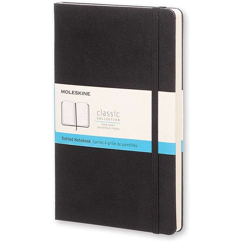 Notesbog Moleskine Classic hard dotted L 13x21cm sort