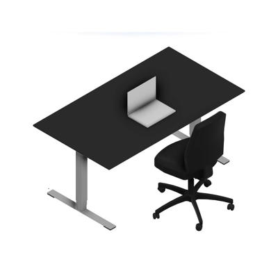 Hæve-sænkebord Dencon V2874 1600x900 alu stel sort nano pl