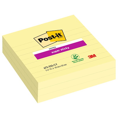 Post-it notes 675 SS 101x101mm gul pk./3