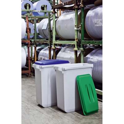 Låg DURABIN 60l genbrug sort 