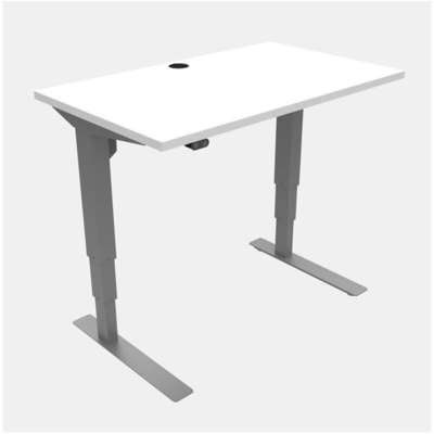 Hæve/sænkebord Conset 100x60cm hvid, alu stel