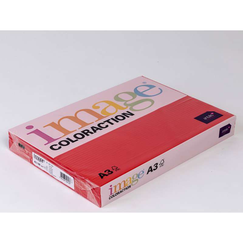 Kopipapir Image Coloraction A3 80g Rød ZR09 500ark/pk