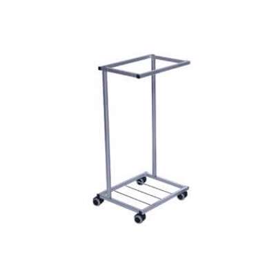 Affaldsstativ u/låg 100L sølvfarvet