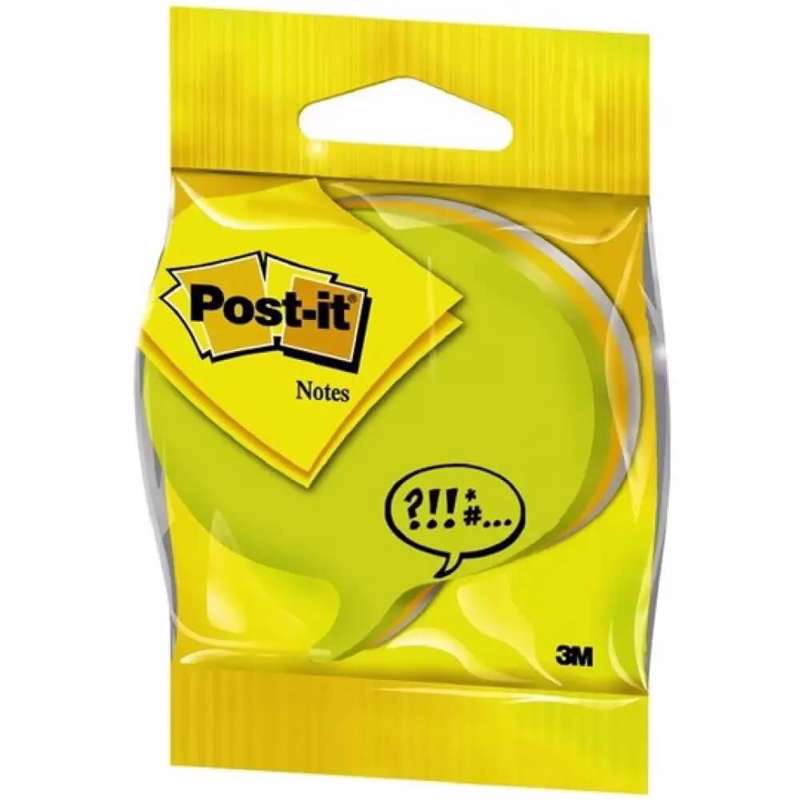 Post-it notes Kubus taleboble ass. farver