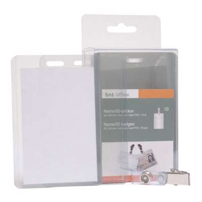 Navneskilte t/ID 90x60mm Plast stående format