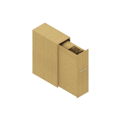 Udtræksskab Dencon Delta45 2378 120x40x80 m/bakke eg