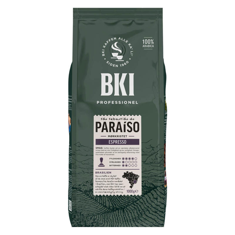 Kaffe PRO Paraiso, Espresso helbønner 1kg.