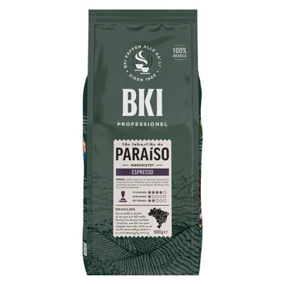 Kaffe PRO Paraiso, Espresso helbønner 1kg.
