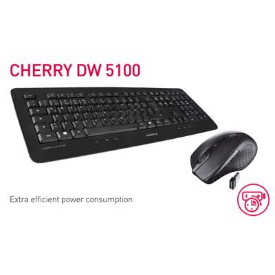 Tastatur + mus Cherry 5100 Wireless Black