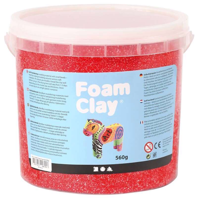 Modelleringsmateriale Creas Foam Clay 560g rød