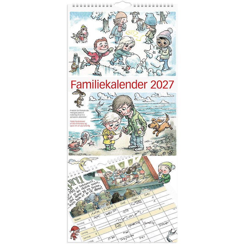 Familiekalender 2027 Mayland 6 kol. illu.