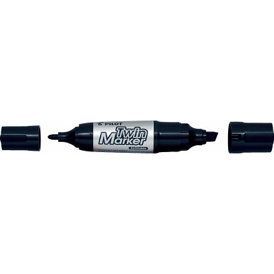 Pilot Twin Marker Jumbo rund og skrå spids sort
