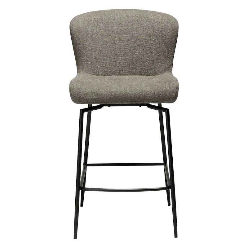 Counterstol Glory pebble earth boucléstof/sort swivelbase