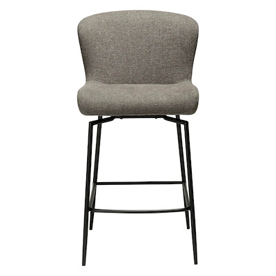 Counterstol Glory pebble earth boucléstof/sort swivelbase