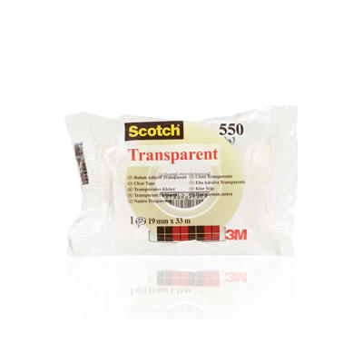 Tape Scotch kontortape 550 transparent 19mmx33m