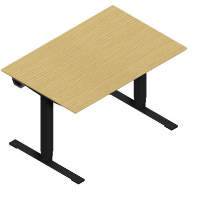 Hæve-sænkebord Dencon 03501 1200x800 sort stel eg pl