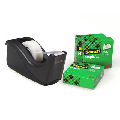 Tape Magic 19mmx33m 4rl + 1 sort C60 dispenser