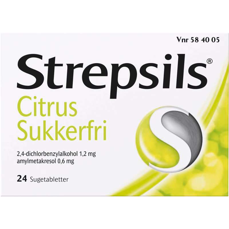 Håndkøbsmedicin Strepsils citrus sugetabl US /24 stk.