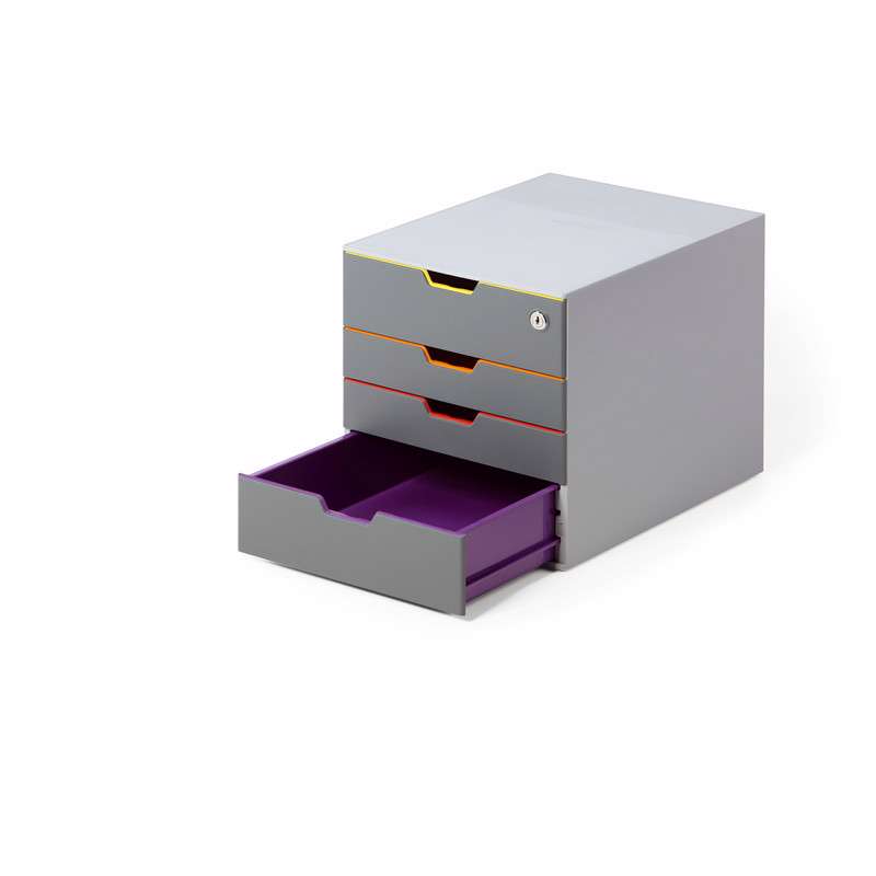 Skuffekabinet Durable VARICOLOR SAFE 4 m/4 skuffer & lås