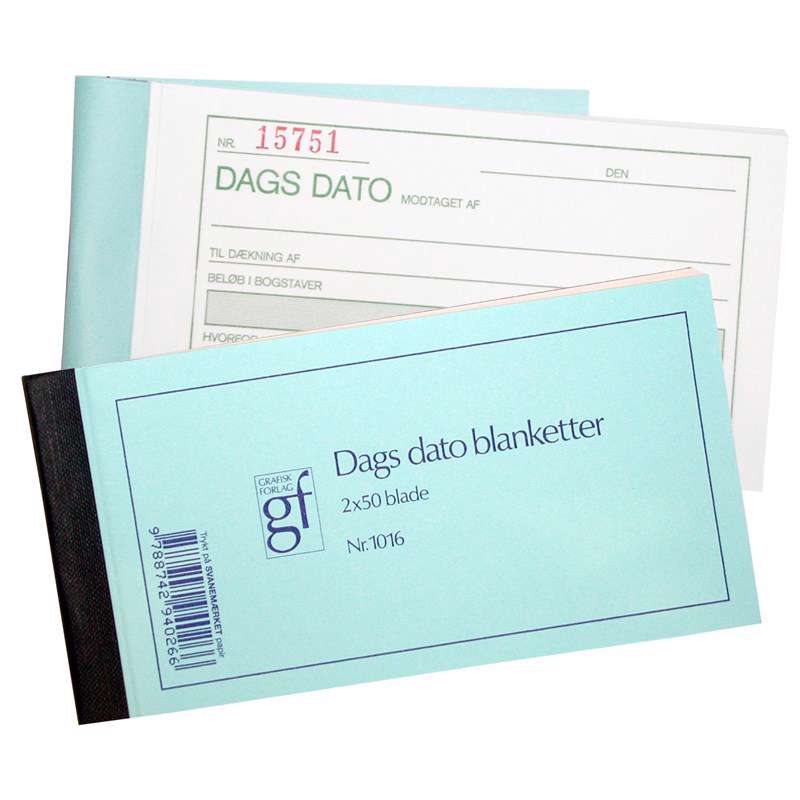 Dags Dato 1016 148x84 mm 50 bl m/kopi
