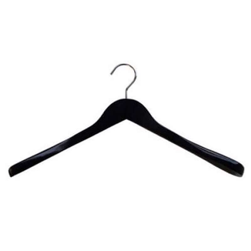 Bøjle træ t/jakke, 44,5cm, sort, pk/50 stk.